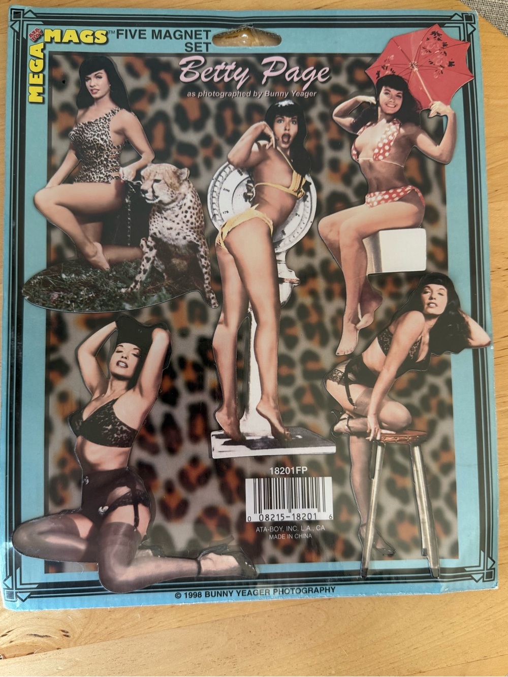 NWT 1998 Betty Page MEGA MAGS Magnet Set Sealed RARE RISQUE Pin UP Sexy Cut MCM